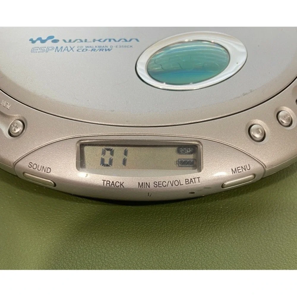 Sony CD Walkman Car Ready D-E356CK Silver Tested and Working